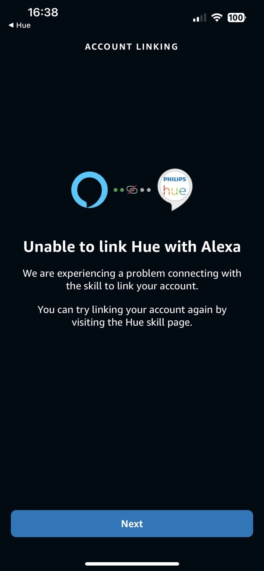 Philips Hue Wont Connect to Alexa