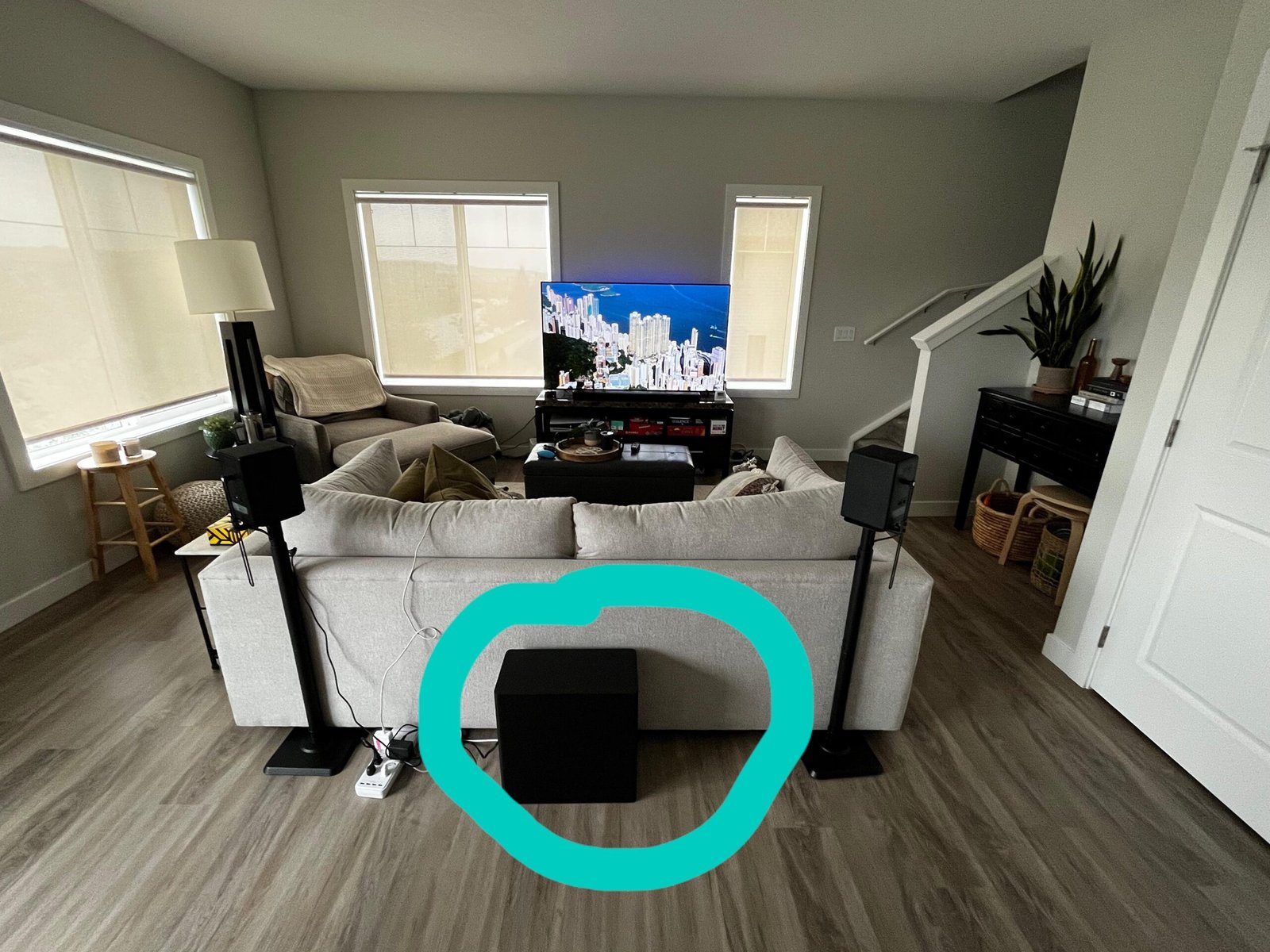 Subwoofer Next to Tv Or Couch